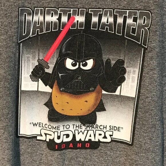 Disney Star Wars Comedy Darth Vader Gray Short Sleeve T Shirt Tee - Picture 3 of 7